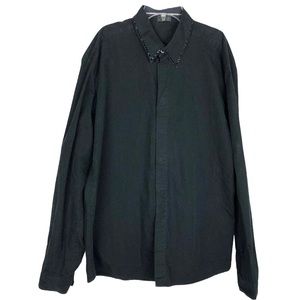 Versus Versace Mens Black Cotton Shirt 38/52